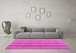 Machine Washable Abstract Pink Modern Rug in a Living Room, wshabs4587pnk