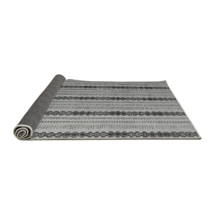 Sideview of Abstract Gray Modern Rug, abs4587gry