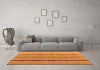 Machine Washable Abstract Orange Modern Rug, wshabs4587org