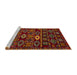 Sideview of Machine Washable Abstract Light Brown Rug, wshabs4588