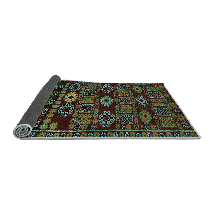 Sideview of Southwestern Light Blue Country Rug, abs4588lblu