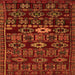 Square Machine Washable Southwestern Orange Country Area Rugs, wshabs4588org