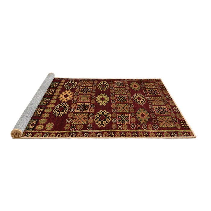 Sideview of Machine Washable Southwestern Brown Country Rug, wshabs4588brn