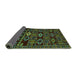 Sideview of Southwestern Turquoise Country Rug, abs4588turq