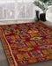 Machine Washable Abstract Light Brown Rug in a Family Room, wshabs4588