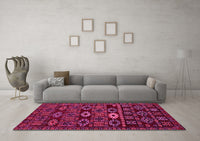 Machine Washable Southwestern Pink Country Rug, wshabs4588pnk