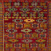 Square Abstract Light Brown Southwestern Rug, abs4588