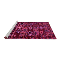 Sideview of Machine Washable Southwestern Pink Country Rug, wshabs4588pnk
