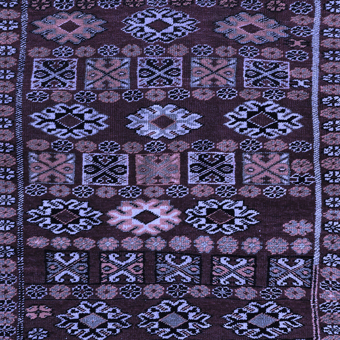 Machine Washable Southwestern Blue Country Rug, wshabs4588blu