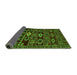 Sideview of Southwestern Green Country Rug, abs4588grn