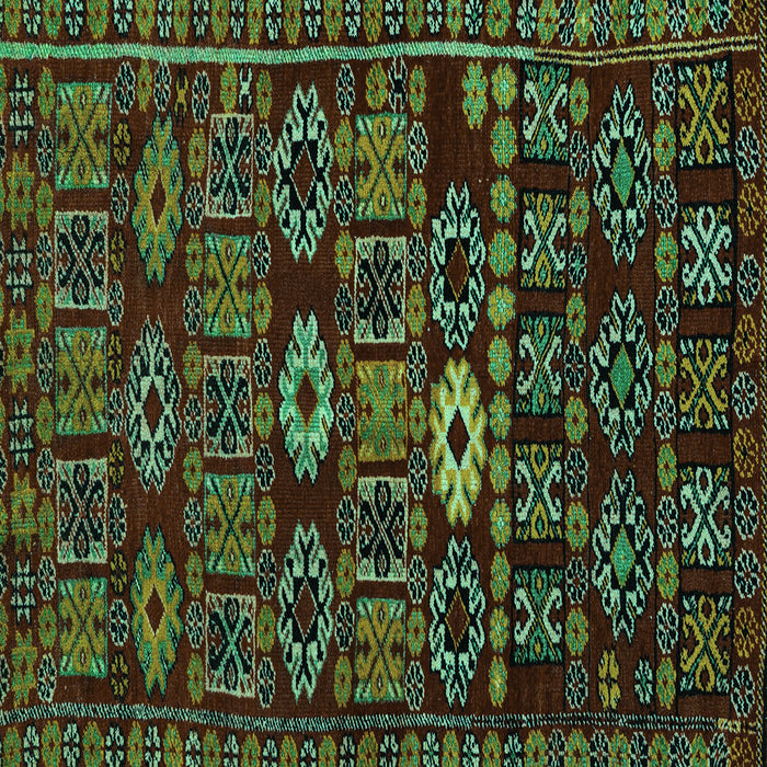 Square Southwestern Turquoise Country Rug, abs4588turq