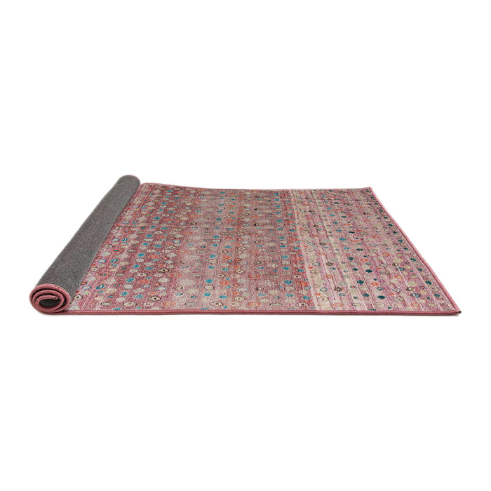 Sideview of Abstract Daisy Pink Modern Rug, abs4589