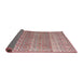 Sideview of Abstract Daisy Pink Modern Rug, abs4589