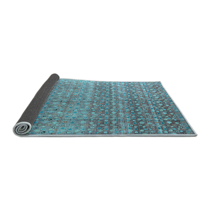 Sideview of Abstract Light Blue Modern Rug, abs4589lblu