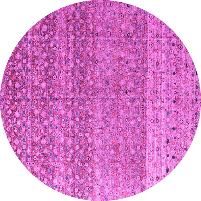 Round Abstract Pink Modern Rug, abs4589pnk