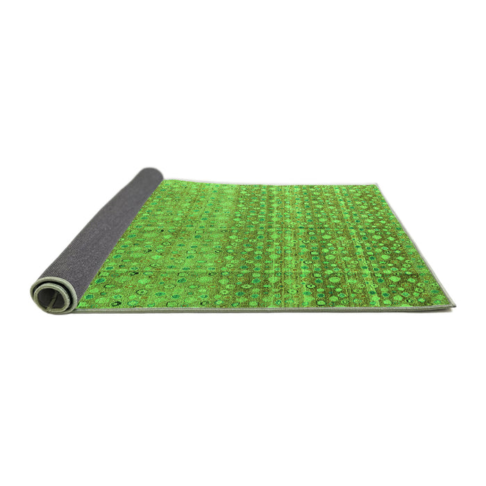 Sideview of Abstract Green Modern Rug, abs4589grn
