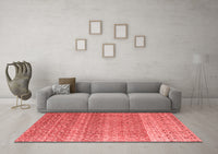 Machine Washable Abstract Red Modern Rug, wshabs4589red
