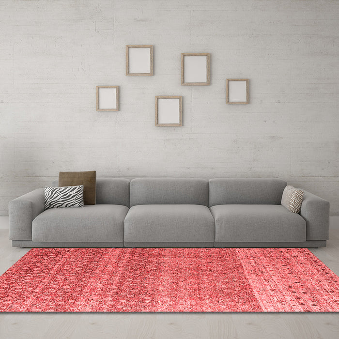 Modern Red Washable Rugs