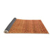 Sideview of Abstract Orange Modern Rug, abs4589org