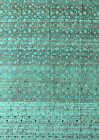 Abstract Turquoise Modern Rug, abs4589turq