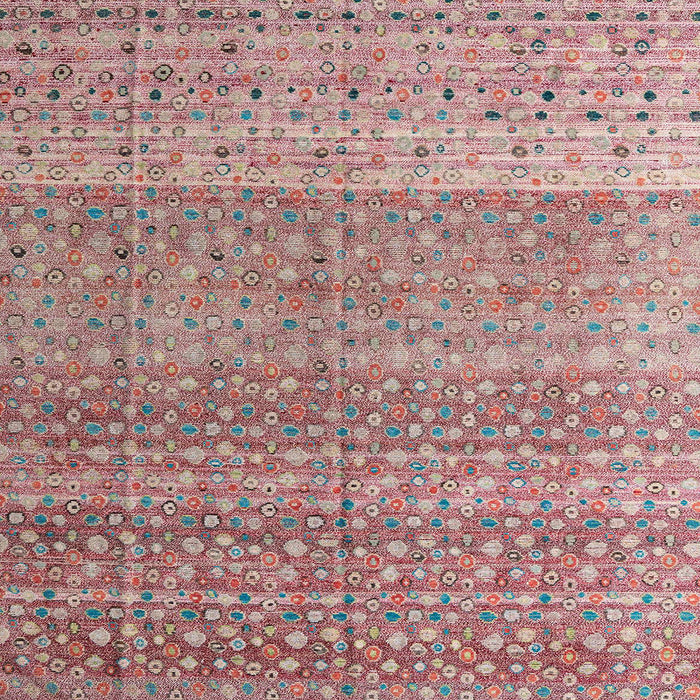 Square Abstract Daisy Pink Modern Rug, abs4589