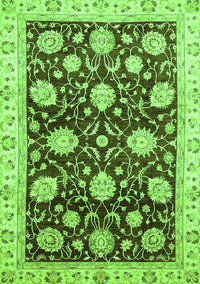 Oriental Green Traditional Rug, abs458grn