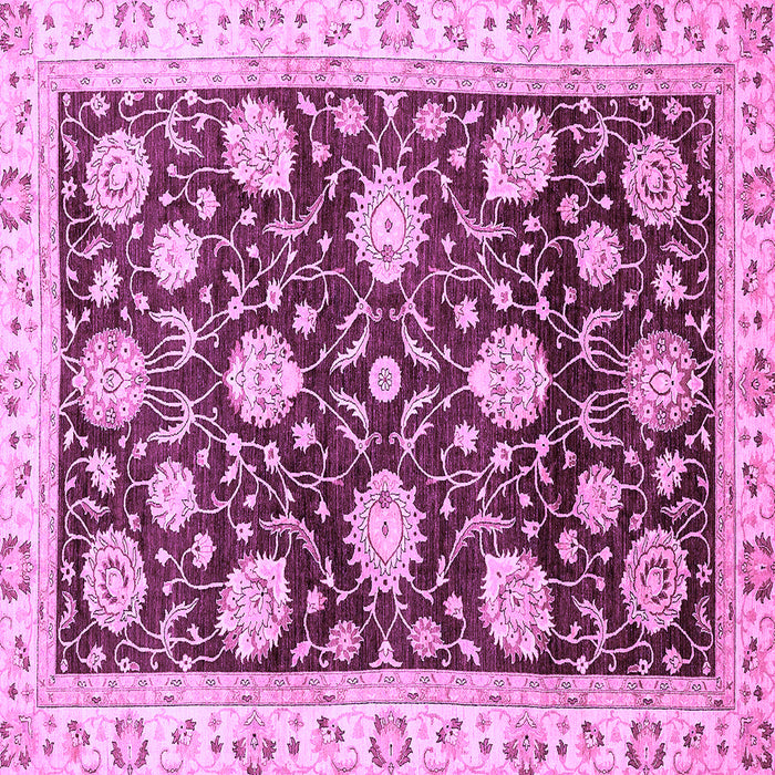 Square Oriental Purple Traditional Rug, abs458pur