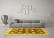 Machine Washable Oriental Yellow Traditional Rug in a Living Room, wshabs458yw