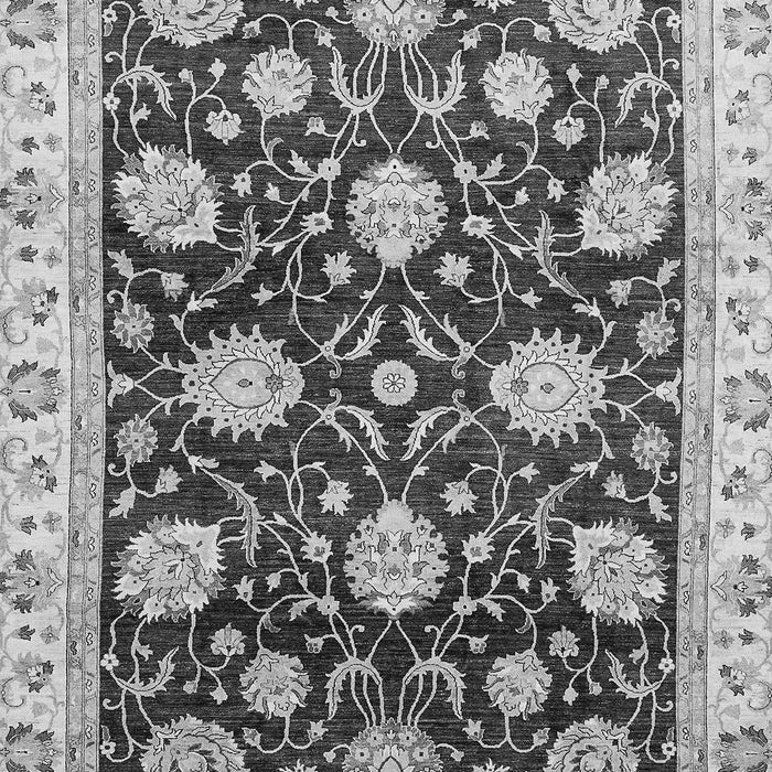 Machine Washable Oriental Gray Traditional Rug, wshabs458gry