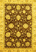 Machine Washable Oriental Yellow Traditional Rug, wshabs458yw