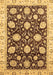 Machine Washable Oriental Brown Traditional Rug, wshabs458brn