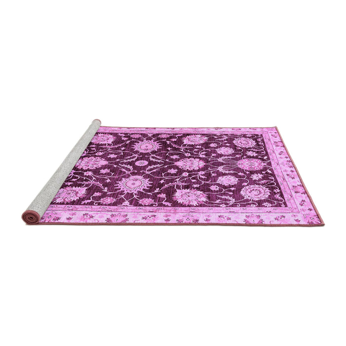 Sideview of Machine Washable Oriental Purple Traditional Area Rugs, wshabs458pur