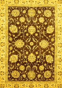 Oriental Yellow Traditional Rug, abs458yw