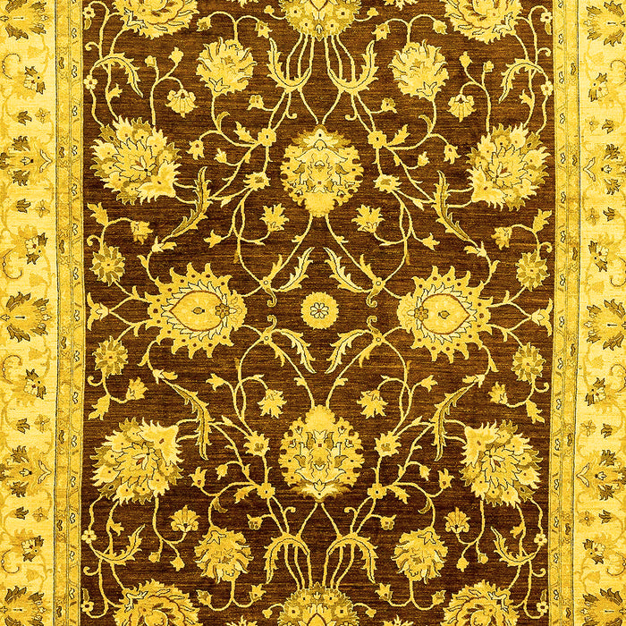 Oriental Yellow Traditional Rug, abs458yw