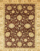 Abstract Chrome Gold Yellow Oriental Rug, abs458