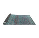 Sideview of Abstract Blue Modern Rug, abs4590