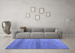 Machine Washable Abstract Blue Modern Rug in a Living Room, wshabs4590blu