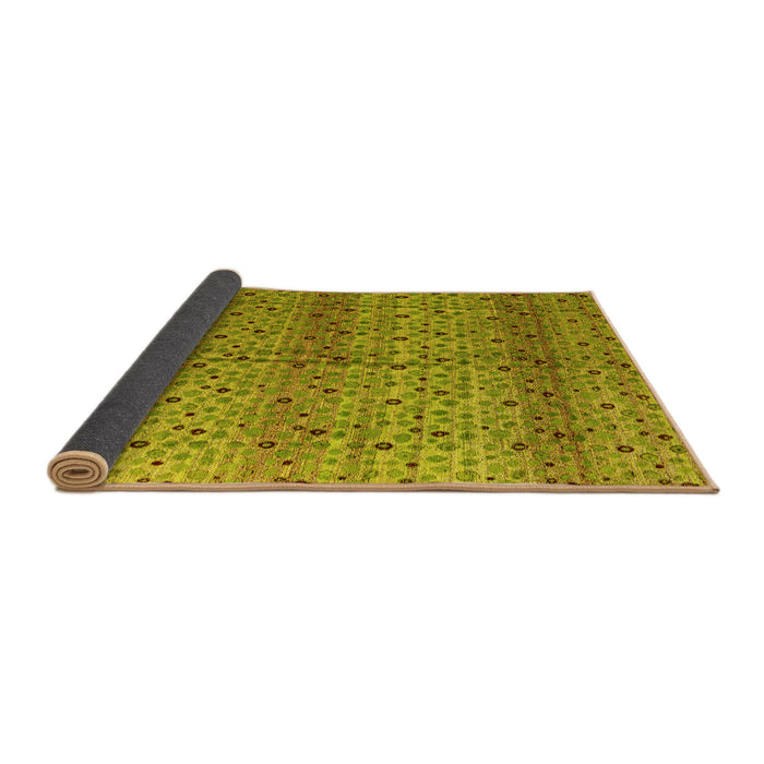 Sideview of Abstract Yellow Modern Rug, abs4590yw