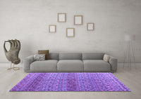 Machine Washable Abstract Purple Modern Rug, wshabs4590pur