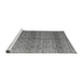 Sideview of Machine Washable Abstract Gray Modern Rug, wshabs4590gry