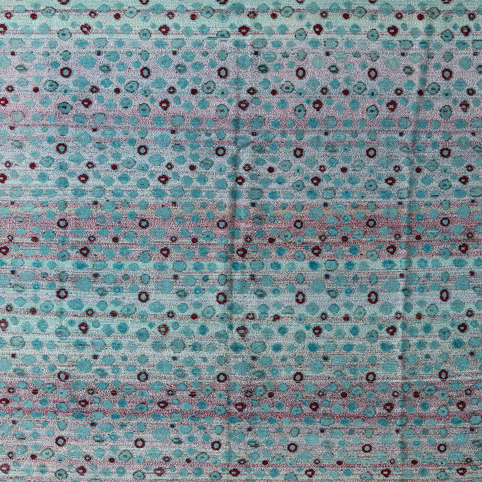 Square Abstract Blue Modern Rug, abs4590