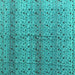 Square Machine Washable Abstract Turquoise Modern Area Rugs, wshabs4590turq