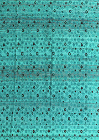 Abstract Turquoise Modern Rug, abs4590turq