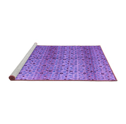 Sideview of Machine Washable Abstract Purple Modern Area Rugs, wshabs4590pur