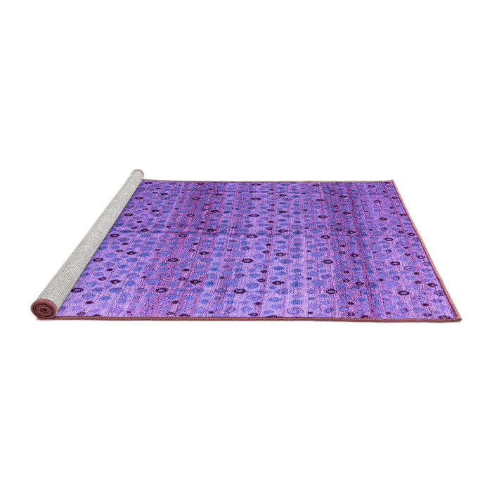 Sideview of Machine Washable Abstract Purple Modern Area Rugs, wshabs4590pur