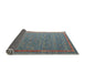 Sideview of Abstract Ash Gray Modern Rug, abs4591