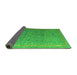 Sideview of Abstract Green Modern Rug, abs4591grn