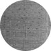 Round Abstract Gray Modern Rug, abs4591gry