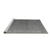 Sideview of Machine Washable Abstract Gray Modern Rug, wshabs4591gry