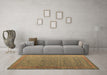 Machine Washable Abstract Brown Modern Rug in a Living Room,, wshabs4591brn